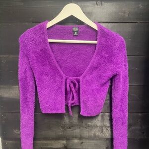 BDG Vibrant Purple Fuzzy Sweater